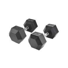 Mancuernas - FITNESS TECH Mancuernas hexagonales, Negro