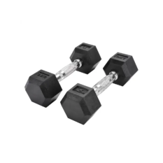 Mancuernas - FITNESS TECH Mancuernas hexagonales, Negro