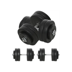 Mancuernas - HOMCOM B1-0127 8x5 kg, 4x1,5 kg, Negro